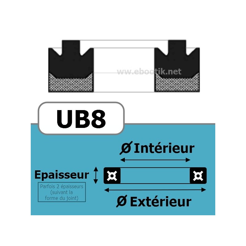 40X55X9.5 UB8 NBR UB999